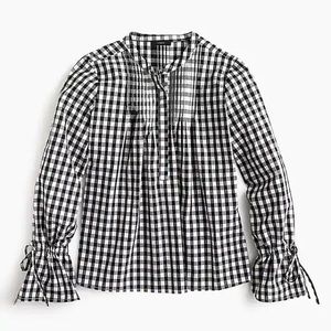 JCrew Black & White gingham shirt Medium